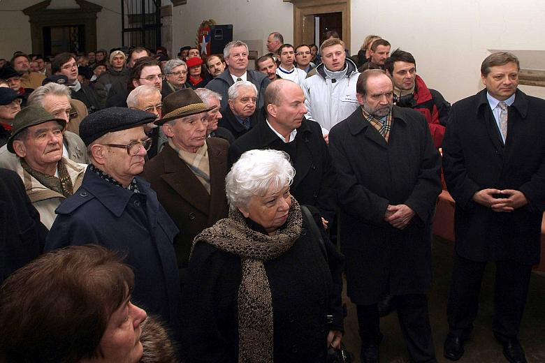 Na wernisaż przybyli przedstawiciele władz klubu TS Wisła i KS Cracovia, a także sympatycy obu zespołów.