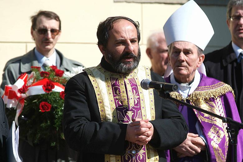 Ks. Tadeusz Isakowicz-Zaleski oraz ks. Infułat Stanisław Małysiak, kapelan żołnierzy Armii Krajowej. 