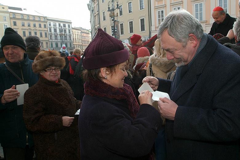 Prezydent Jacek Macharski składał życzenia krakowianom...