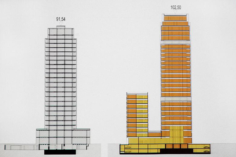 Krakowski architekt zaprezentował swą wizję, zgodnie z którą szkieletor ma przybrać formę - jak powiedział - "nawiązującą d