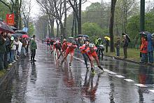 Niektórzy zawodnicy pokonali trasę Maratonu na rolkach.