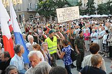 Ta lekcja śpiewania była szczególna. Wzięli w niej udział uczestnicy Marszu Szlakiem I Kompanii Kadrowej.